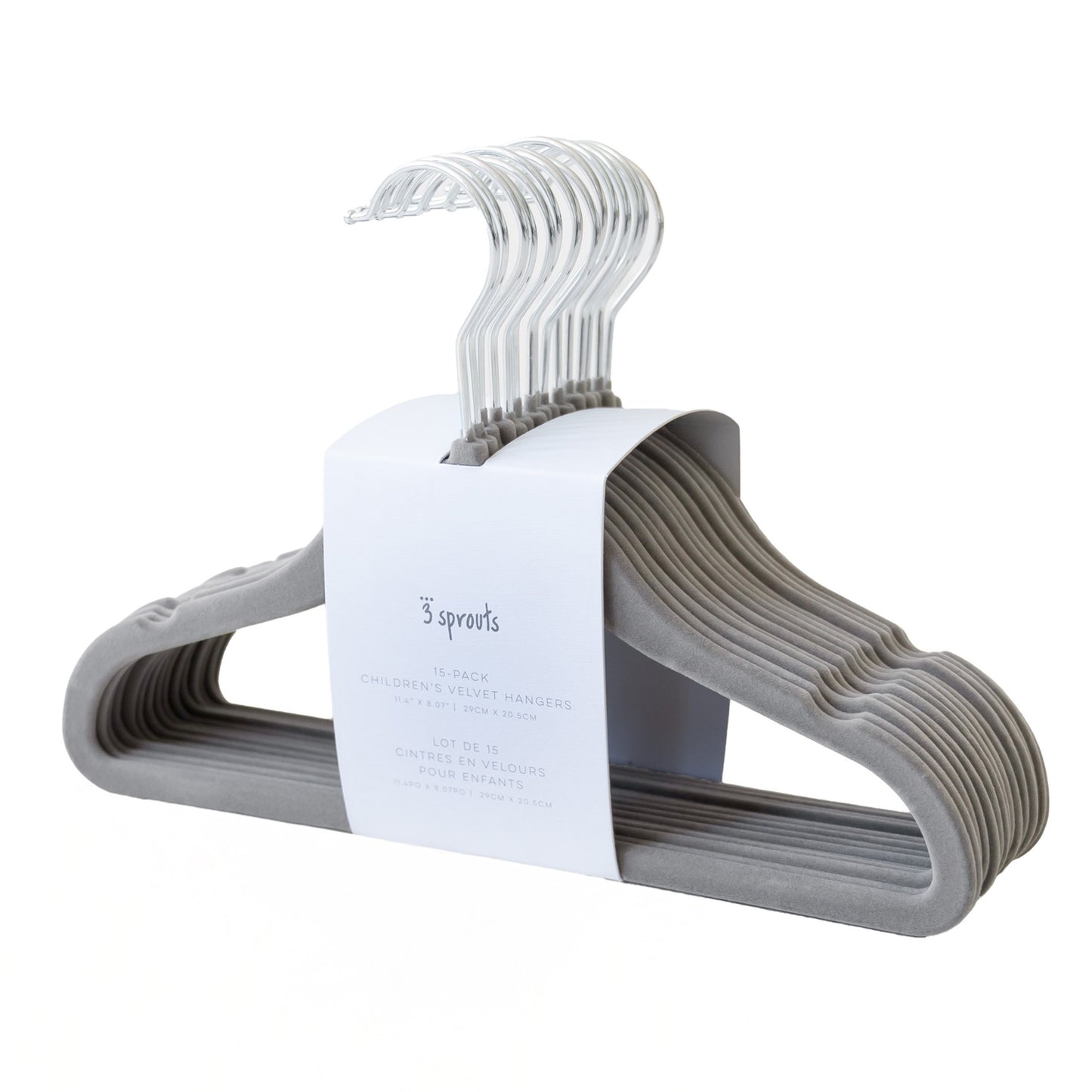 *velvet non-slip hangers (2 sets of 15) - dark gray
