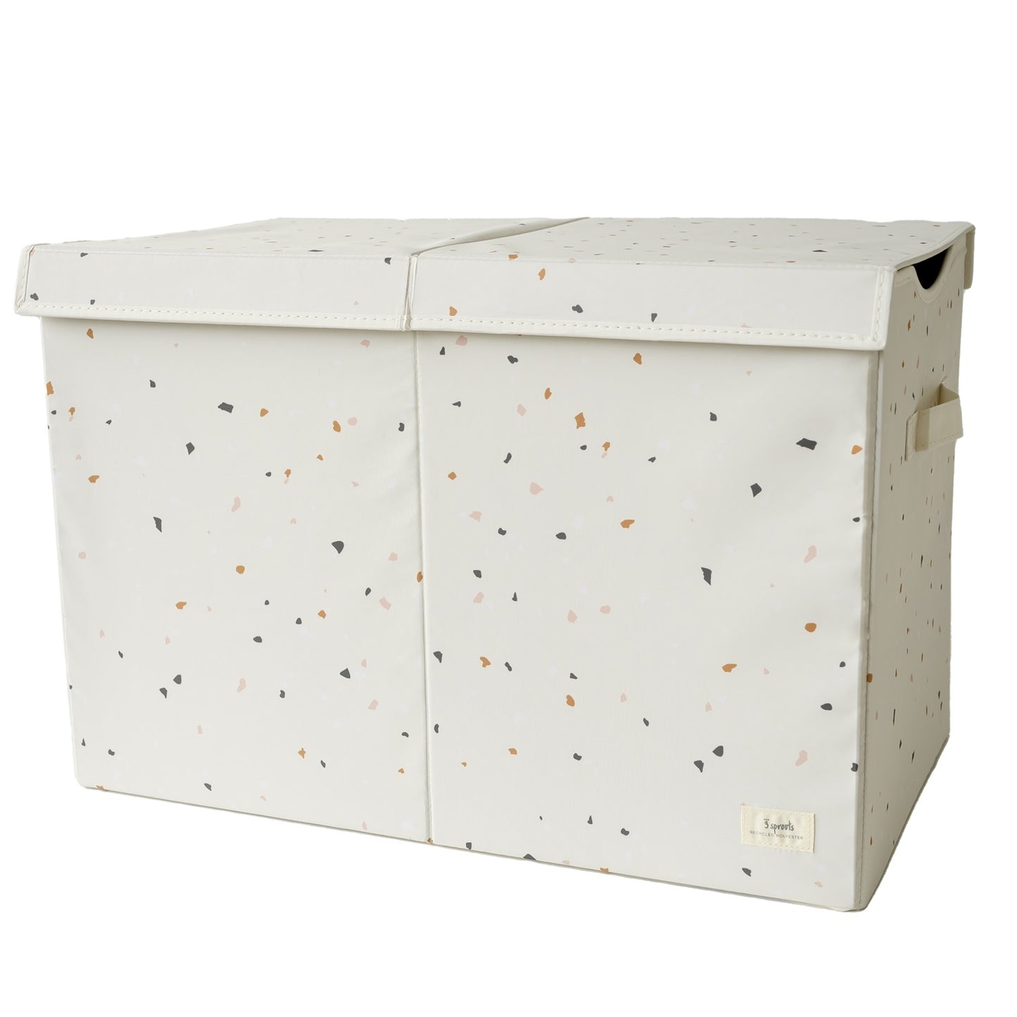 *recycled fabric folding storage chest - terrazzo cream