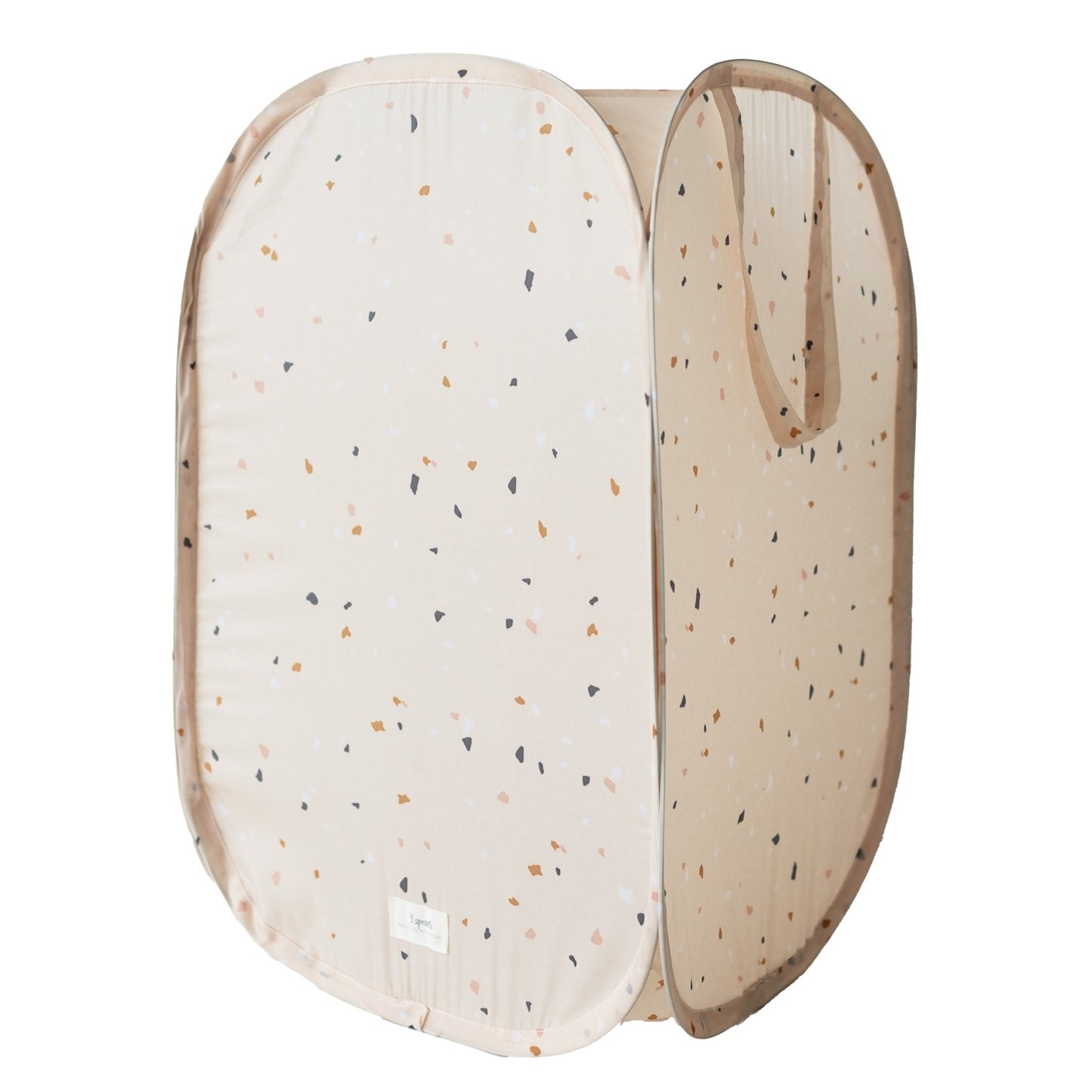*recycled fabric pop-up laundry hamper - terrazzo beige