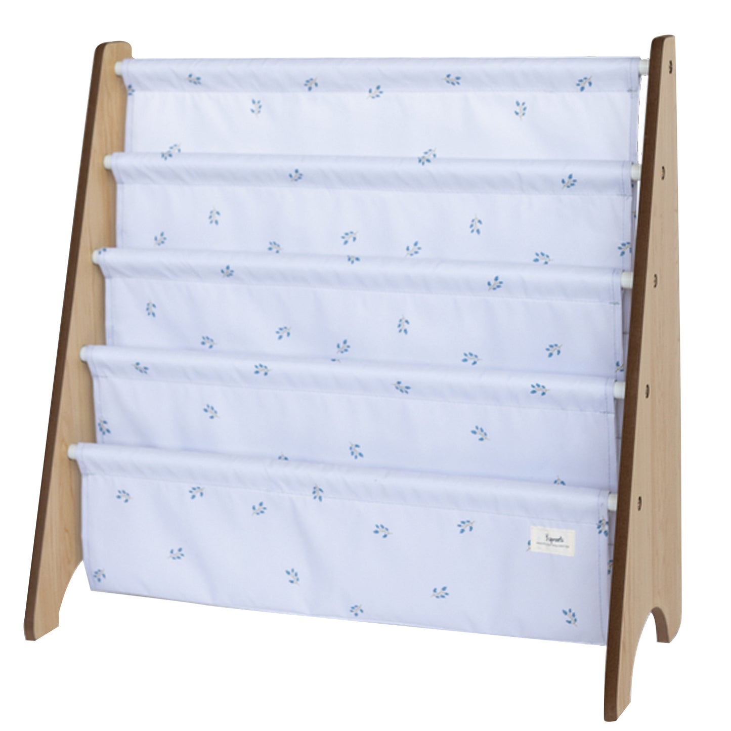 *recycled fabric book rack - blueberry mist