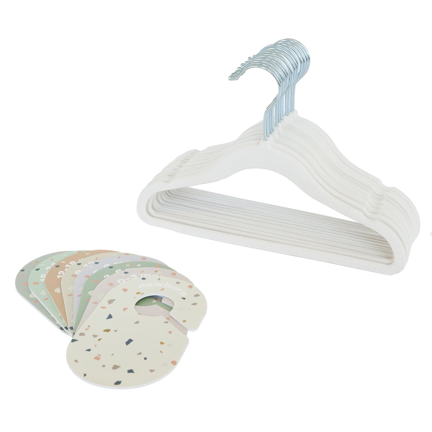 *velvet hanger cream & terrazzo closet divider set