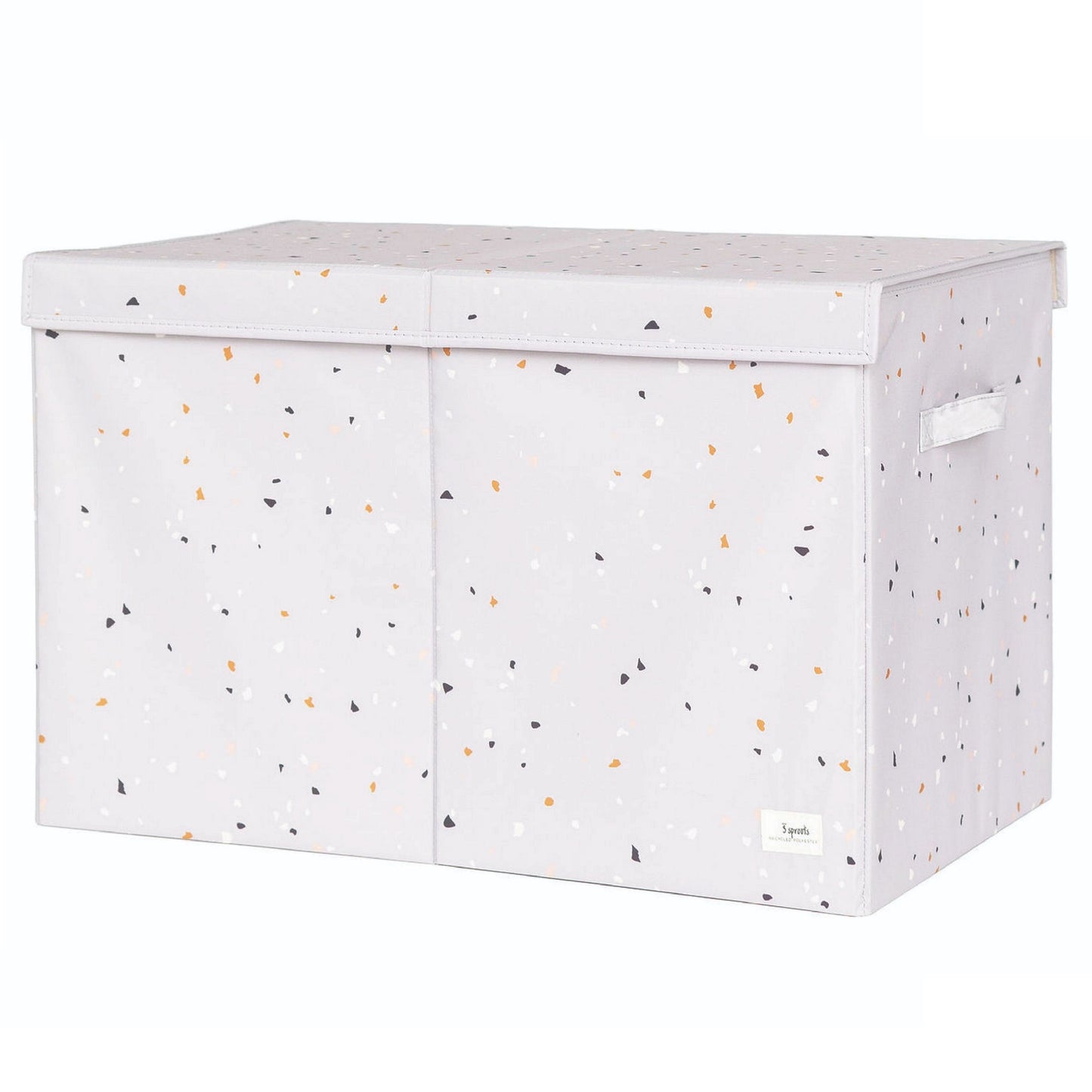 *recycled fabric folding storage chest - terrazzo light gray