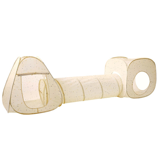 *recycled fabric 3-in-1 play tent & tunnel set - terrazzo beige
