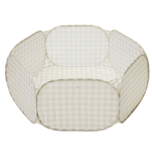 *recycled fabric ball pit - gingham beige