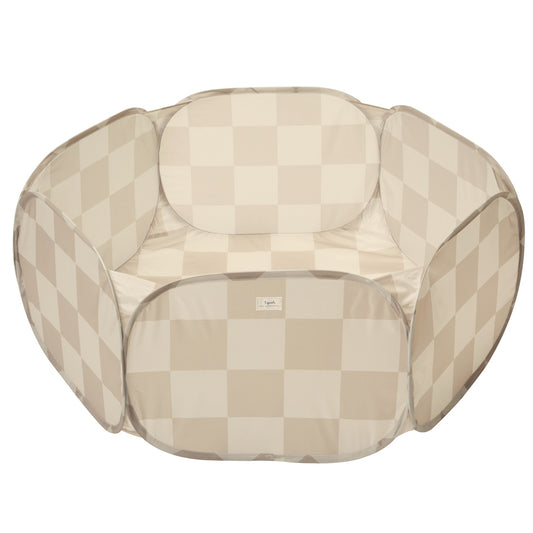 *recycled fabric ball pit - checkerboard beige