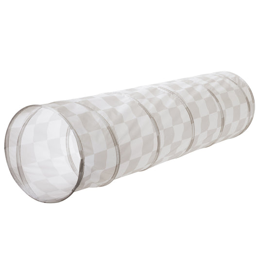 *recycled fabric play tunnel - checkerboard beige
