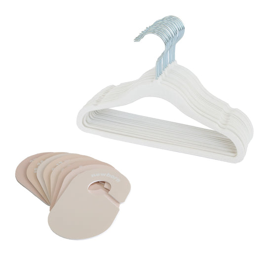 *velvet hanger cream & neutral closet divider set