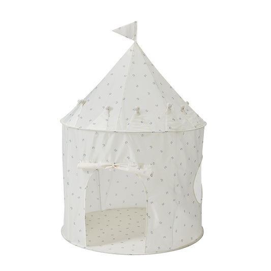 *recycled fabric play tent - blueberry ivory