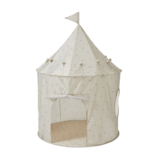 *recycled fabric play tent - blueberry taupe