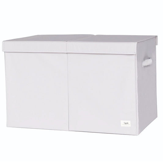 *recycled fabric folding storage chest - light gray