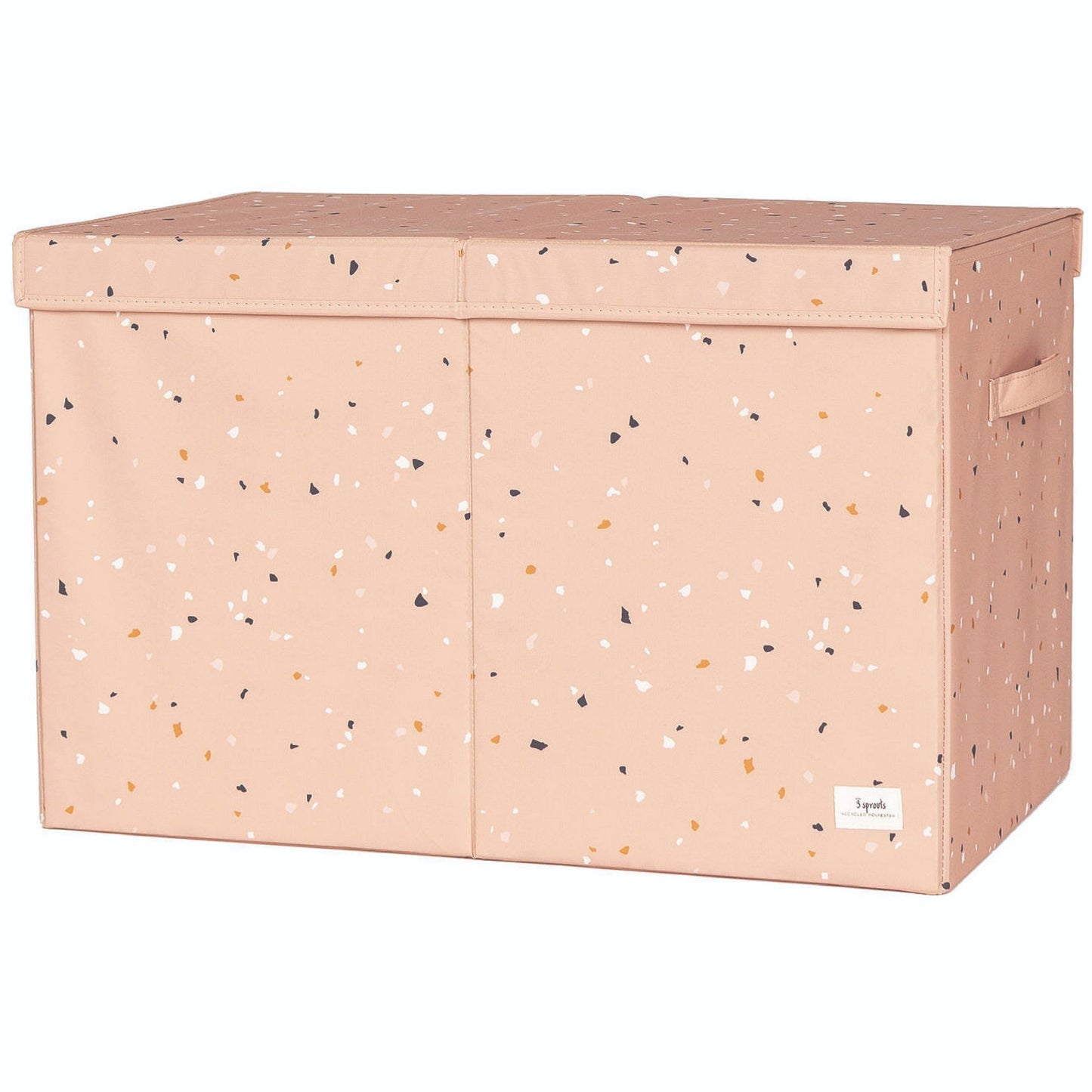 *recycled fabric folding storage chest - terrazzo clay