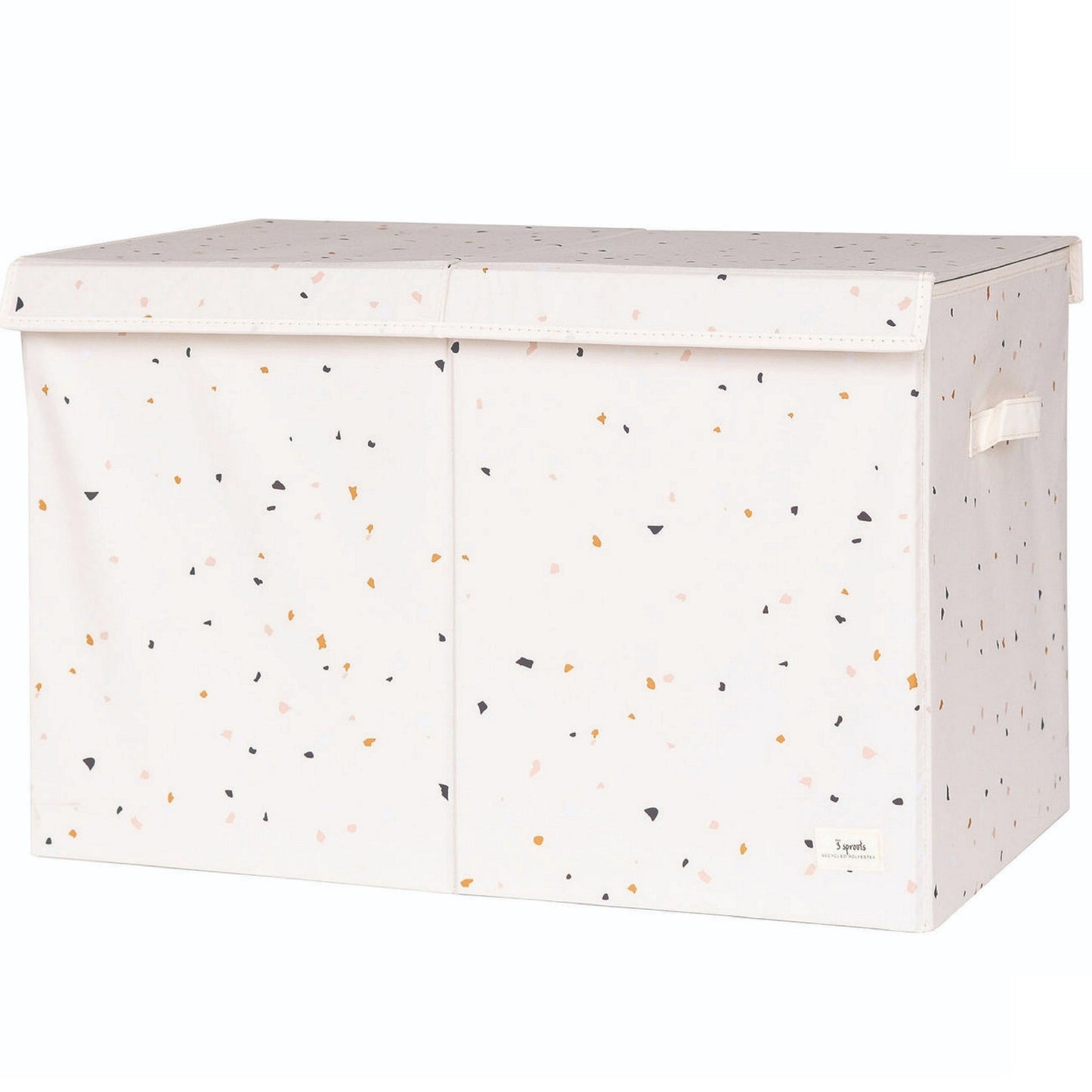 *recycled fabric folding storage chest - terrazzo cream