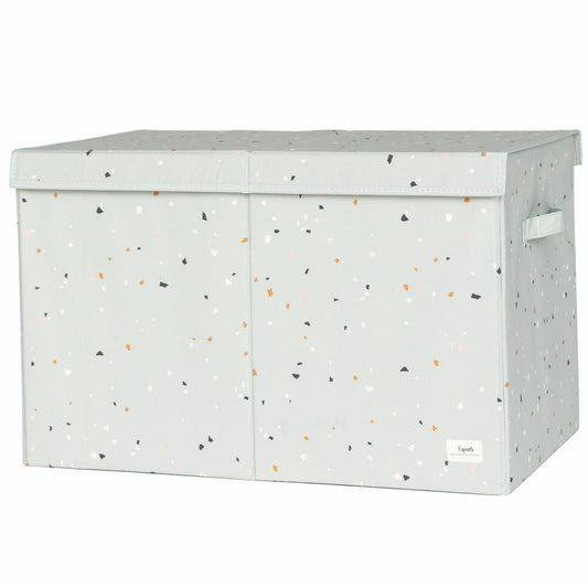 *recycled fabric folding storage chest - terrazzo green