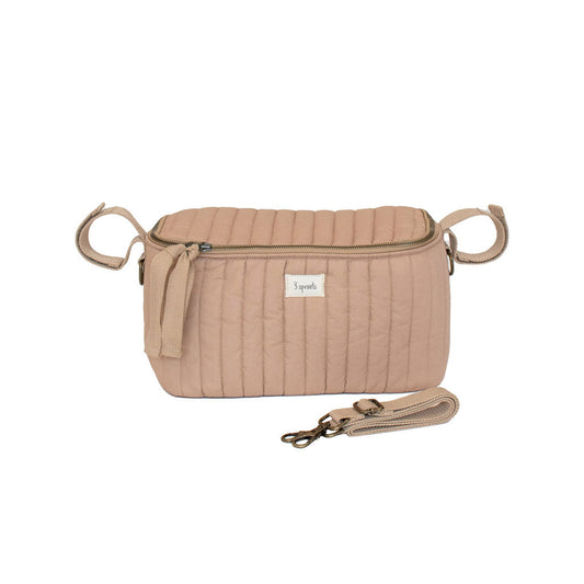 *quilted stroller organizer - clay
